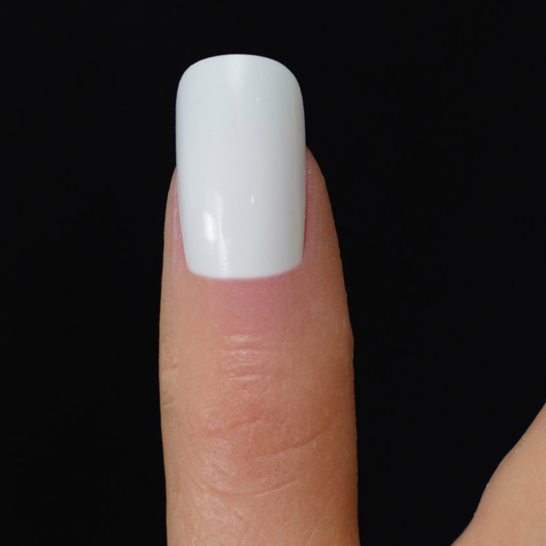 white fingernail polish